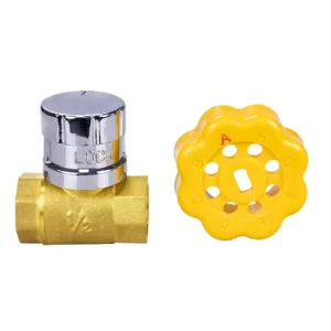 DN15 1/2" Inch Water Meter Use Brass BSP Thread Magnetic Locking Ball Valve With Key