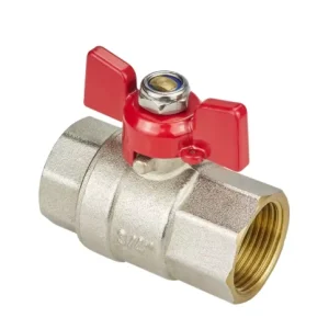 Heavy-duty Nickle Plated Full Port Brass Ball Valve With Butterfly Handle