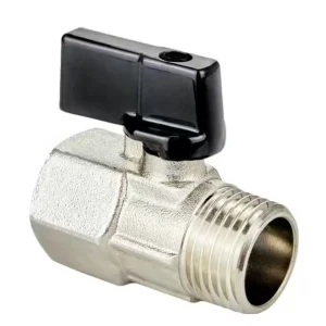 Manual OEM One-piece 1/2" NPT Male Female Nickel-Plated Shut-off Mini Brass Ball Valve for Water Oil Gas