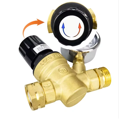 Adjustable RV Water Pressure Regulator Valve FM Thread Lead Free Manual Power for Motorhome Camper