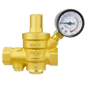 BSP Thread Manual Brass Pressure Regulator Water Pressure Reducing Valve with Removable Strainer Filter