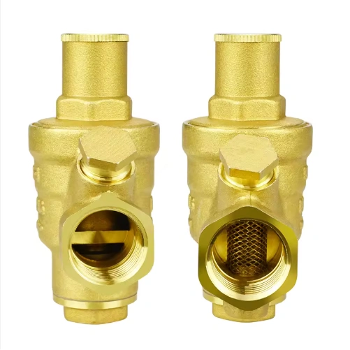 BSP Female Thread Adjustable Pressure Regulator Water Pressure Reducing Valve With Double Gauge