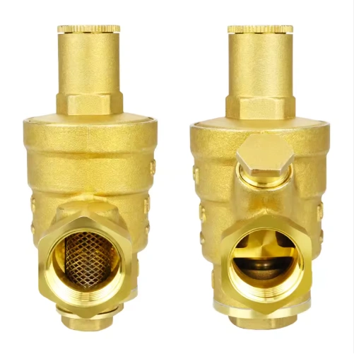 BSP Thread Manual Brass Pressure Regulator Water Pressure Reducing Valve with Removable Strainer Filter