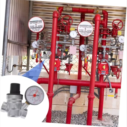 Nickel-plated Adjustable Brass PRV Pressure Reducing Regulating Regulator Valve with Gauge