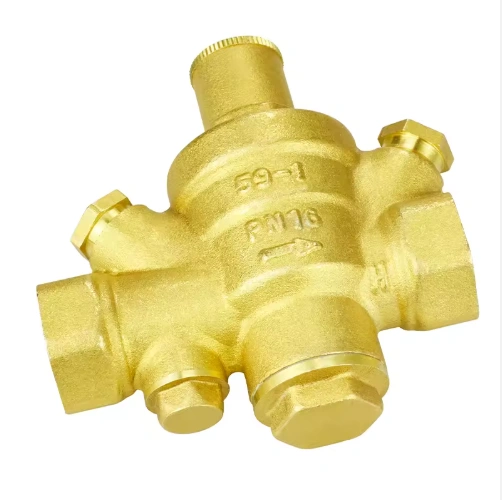 Adjustable PRV Brass Water Pressure Reducing Valve Regulator Double Gauge Hydraulic Power PN16