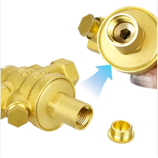 BSP Thread Manual Brass Pressure Regulator Water Pressure Reducing Valve with Removable Strainer Filter