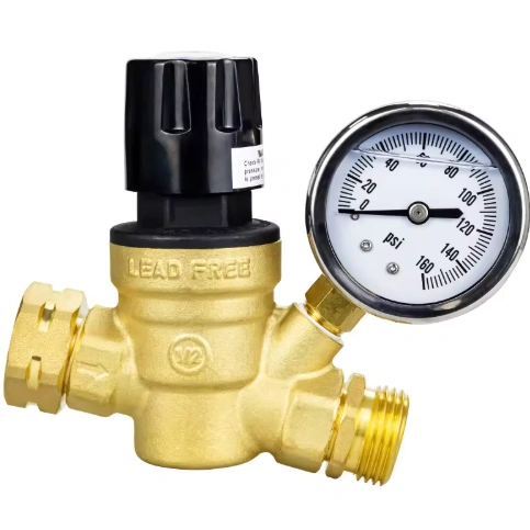 Adjustable RV Water Pressure Regulator Valve FM Thread Lead Free Manual Power for Motorhome Camper